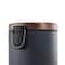 Elama 5 Liter Stylish Grey and Copper Soft Pedal Trash Bin